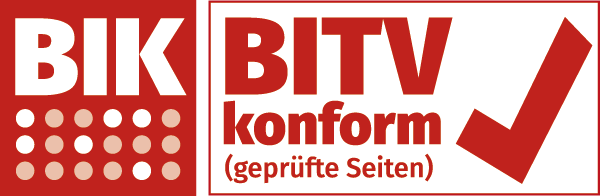 Prüfsiegel BIK BITV-konform (geprüfte Seiten)