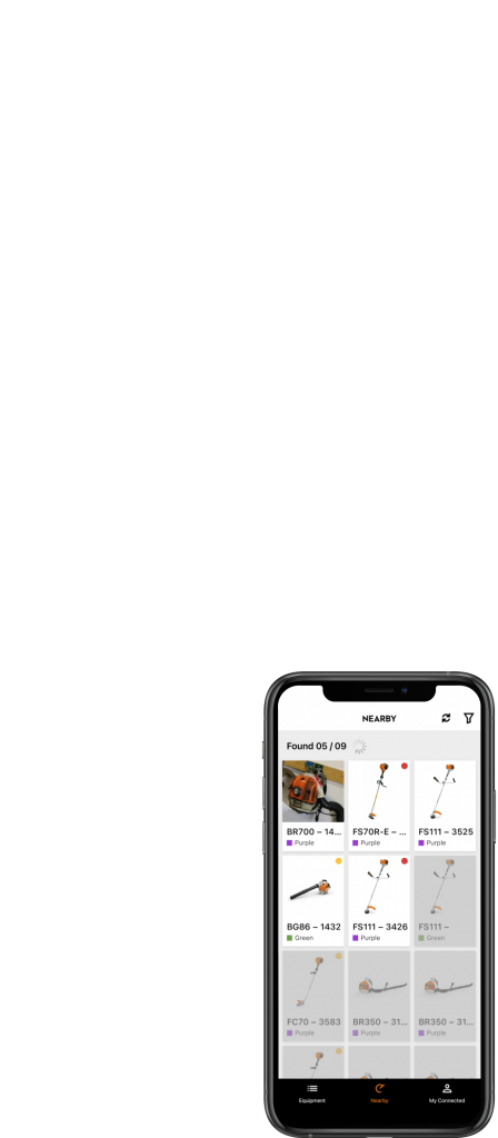 STIHL connected App; Nearby