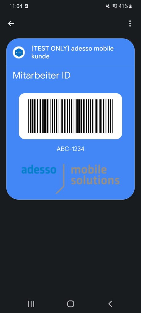 Wallet API | Kundenkarte adesso mobile